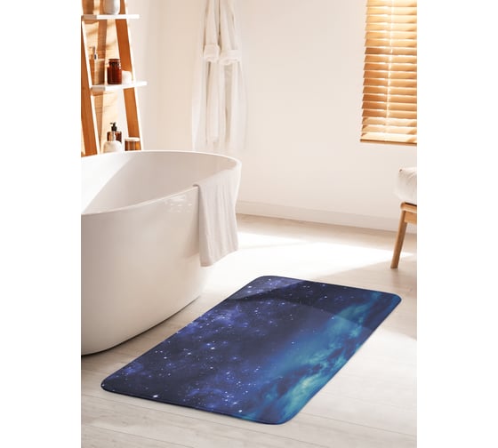 Коврик для ванной комнаты и туалета противоскользящий JOYARTY "Звездный космос" 60х100 см bath_35629_60x100 1