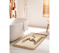 Коврик для ванной комнаты и туалета противоскользящий JOYARTY "Стройная африканка" 60х100 см bath_36755_60x100