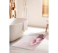 Коврик для ванной комнаты и туалета противоскользящий JOYARTY "Цветущая магнолия" 60х100 см bath_68113_60x100