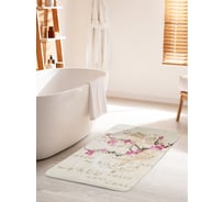 Коврик для ванной комнаты и туалета противоскользящий JOYARTY "Японская ветка сакуры" 60х100 см bath_67615_60x100