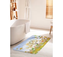 Коврик для ванной комнаты и туалета противоскользящий JOYARTY "Осенний дворик" 60х100 см bath_21638_60x100
