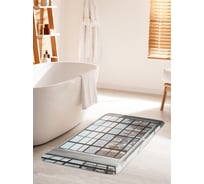 Коврик для ванной комнаты и туалета противоскользящий JOYARTY "Стеклянная стена" 60х100 см bath_34807_60x100