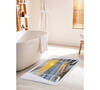 Коврик для ванной комнаты и туалета противоскользящий JOYARTY "Вид на морской рассвет" 60х100 см bath_32590_60x100