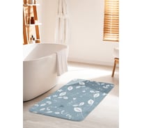 Коврик для ванной комнаты и туалета противоскользящий JOYARTY "Птицы над завитками" 60х100 см bath_28084_60x100
