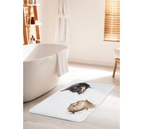 Коврик для ванной комнаты и туалета противоскользящий JOYARTY "Кот спрятался" 60х100 см bath_28108_60x100