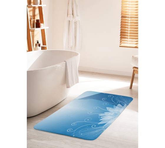 Коврик для ванной комнаты и туалета противоскользящий JOYARTY "Изящество лотоса" 60х100 см bath_35483_60x100 1