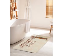 Коврик для ванной комнаты и туалета противоскользящий JOYARTY "Мотивы Африки" 60х100 см bath_36766_60x100