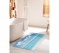 Коврик для ванной комнаты и туалета противоскользящий JOYARTY "Лазурный берег" 60х100 см bath_28376_60x100