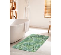 Коврик для ванной комнаты и туалета противоскользящий JOYARTY "Сплошные листья" 60х100 см bath_36061_60x100