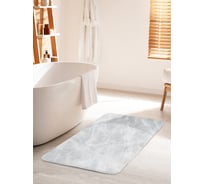 Коврик для ванной комнаты и туалета противоскользящий JOYARTY "Серая мраморная поверхность" 60х100 см bath_37015_60x100