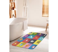 Коврик для ванной комнаты и туалета противоскользящий JOYARTY "Различия суперменов" 60х100 см bath_38744_60x100