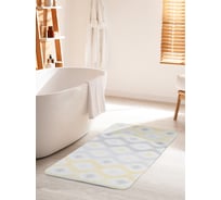 Коврик для ванной комнаты и туалета противоскользящий JOYARTY "Ромбовидные зигзаги" 60х100 см bath_34684_60x100