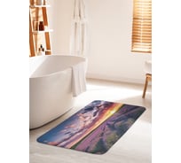 Коврик для ванной комнаты и туалета противоскользящий JOYARTY "Лавандовое поле" 60х100 см bath_39838_60x100
