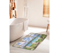 Коврик для ванной комнаты и туалета противоскользящий JOYARTY "Утренние лучи на террасе" 60х100 см bath_34900_60x100