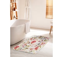 Коврик для ванной комнаты и туалета противоскользящий JOYARTY "Цветочные краски" 60х100 см bath_29827_60x100