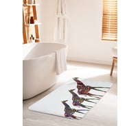 Коврик для ванной комнаты и туалета противоскользящий JOYARTY "Орнаментальные жирафы" 60х100 см bath_37583_60x100