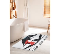Коврик для ванной комнаты и туалета противоскользящий JOYARTY "Красная шапочка и волк" 60х100 см bath_31244_60x100