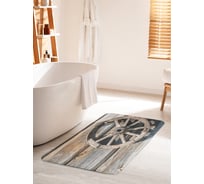 Коврик для ванной комнаты и туалета противоскользящий JOYARTY "Сломанное колесо телеги" 60х100 см bath_38268_60x100