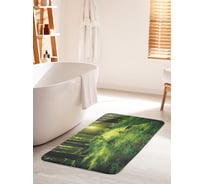Коврик для ванной комнаты и туалета противоскользящий JOYARTY "Сочный лес" 60х100 см bath_27959_60x100