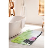 Коврик для ванной комнаты и туалета противоскользящий JOYARTY "Орхидея на камнях" 60х100 см bath_31149_60x100