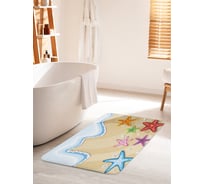 Коврик для ванной комнаты и туалета противоскользящий JOYARTY "Морские звезды" 60х100 см bath_27980_60x100