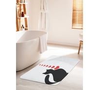 Коврик для ванной комнаты и туалета противоскользящий JOYARTY "Девять жизней кошки" 60х100 см bath_31309_60x100