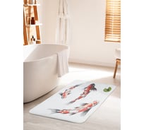 Коврик для ванной комнаты и туалета противоскользящий JOYARTY "Парчовые рыбы" 60х100 см bath_38762_60x100