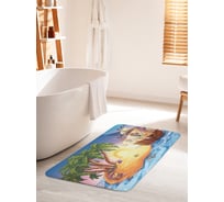 Коврик для ванной комнаты и туалета противоскользящий JOYARTY "Пираты прячут клад" 60х100 см bath_38217_60x100