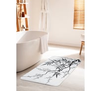 Коврик для ванной комнаты и туалета противоскользящий JOYARTY "Ветвь с листьями и цветами" 60х100 см bath_31180_60x100