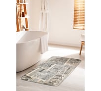 Коврик для ванной комнаты и туалета противоскользящий JOYARTY "Постаревшие газеты" 60х100 см bath_31446_60x100