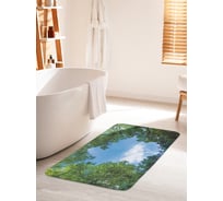 Коврик для ванной комнаты и туалета противоскользящий JOYARTY "Взгляд в небо из леса" 60х100 см bath_30165_60x100