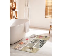 Коврик для ванной комнаты и туалета противоскользящий JOYARTY "Морские камни" 60х100 см bath_32012_60x100