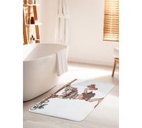 Коврик для ванной комнаты и туалета противоскользящий JOYARTY "Древний дедушка" 60х100 см bath_30235_60x100