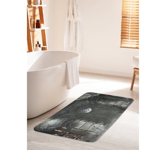 Коврик для ванной комнаты и туалета противоскользящий JOYARTY "Ночное поместье" 60х100 см bath_22099_60x100 1