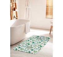 Коврик для ванной комнаты и туалета противоскользящий JOYARTY "Кактус акварелью" 60х100 см bath_30774_60x100