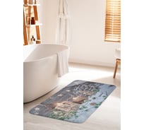 Коврик для ванной комнаты и туалета противоскользящий JOYARTY "Зимние украшения" 60х100 см bath_21446_60x100