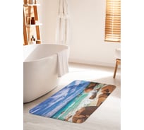 Коврик для ванной комнаты и туалета противоскользящий JOYARTY "Прибрежные камни" 60х100 см bath_32653_60x100