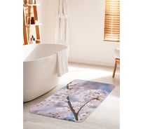 Коврик для ванной комнаты и туалета противоскользящий JOYARTY "Цветки яблони" 60х100 см bath_26798_60x100