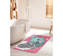 Коврик для ванной комнаты и туалета противоскользящий JOYARTY "Полуорнаментный пес" 60х100 см bath_32785_60x100