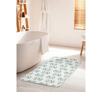 Коврик для ванной комнаты и туалета противоскользящий JOYARTY "Веточки оливы" 60х100 см bath_31457_60x100