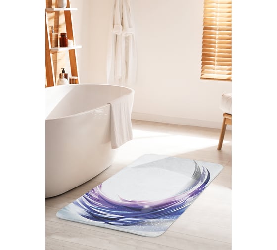 Коврик для ванной комнаты и туалета противоскользящий JOYARTY "Кружение краски" 60х100 см bath_22236_60x100 1