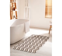 Коврик для ванной комнаты и туалета противоскользящий JOYARTY "Монотонные зигзаги" 60х100 см bath_33537_60x100