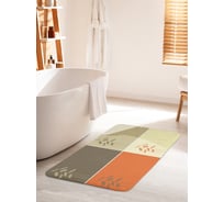 Коврик для ванной комнаты и туалета противоскользящий JOYARTY "Ромашки моно" 60х100 см bath_32551_60x100