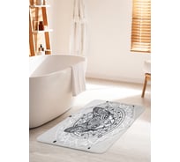 Коврик для ванной комнаты и туалета противоскользящий JOYARTY "Символический кот" 60х100 см bath_19361_60x100