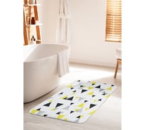 Коврик для ванной комнаты и туалета противоскользящий JOYARTY "Треугольная логика" 60х100 см bath_23252_60x100