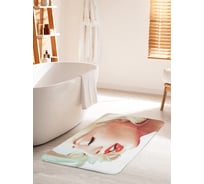 Коврик для ванной комнаты и туалета противоскользящий JOYARTY "Чувственная блондинка" 60х100 см bath_23798_60x100