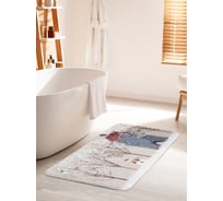 Коврик для ванной комнаты и туалета противоскользящий JOYARTY "Семейный праздник" 60х100 см bath_20051_60x100