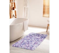 Коврик для ванной комнаты и туалета противоскользящий JOYARTY "Всеразмерные квадраты" 60х100 см bath_23519_60x100