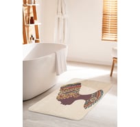 Коврик для ванной комнаты и туалета противоскользящий JOYARTY "Африканская девушка" 60х100 см bath_25912_60x100