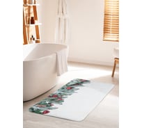 Коврик для ванной комнаты и туалета противоскользящий JOYARTY "Еловая ветка с игрушками" 60х100 см bath_20311_60x100